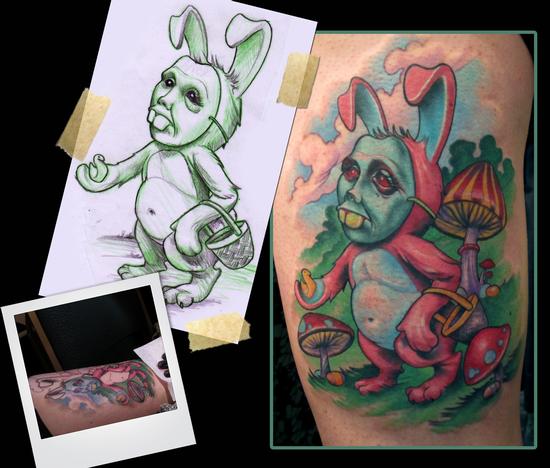 Easter Bunny Tattoo Tattoo Design Thumbnail